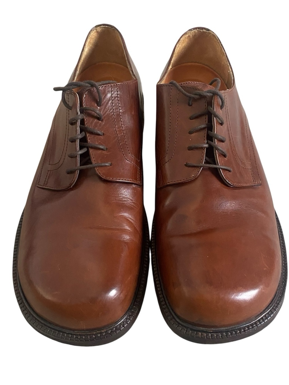 Footprints by Birkenstock men’s brown leather Oxford shoes